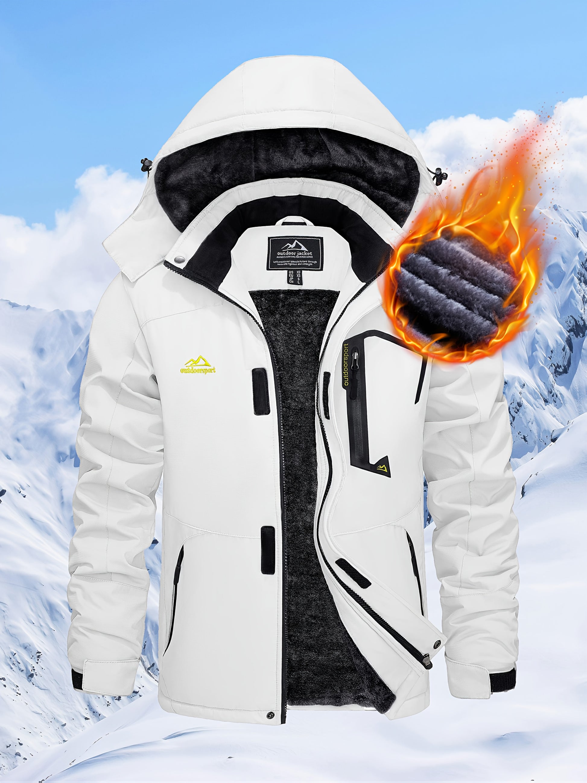 Outdoor Winter Jacket for Men | Warm Hooded Design