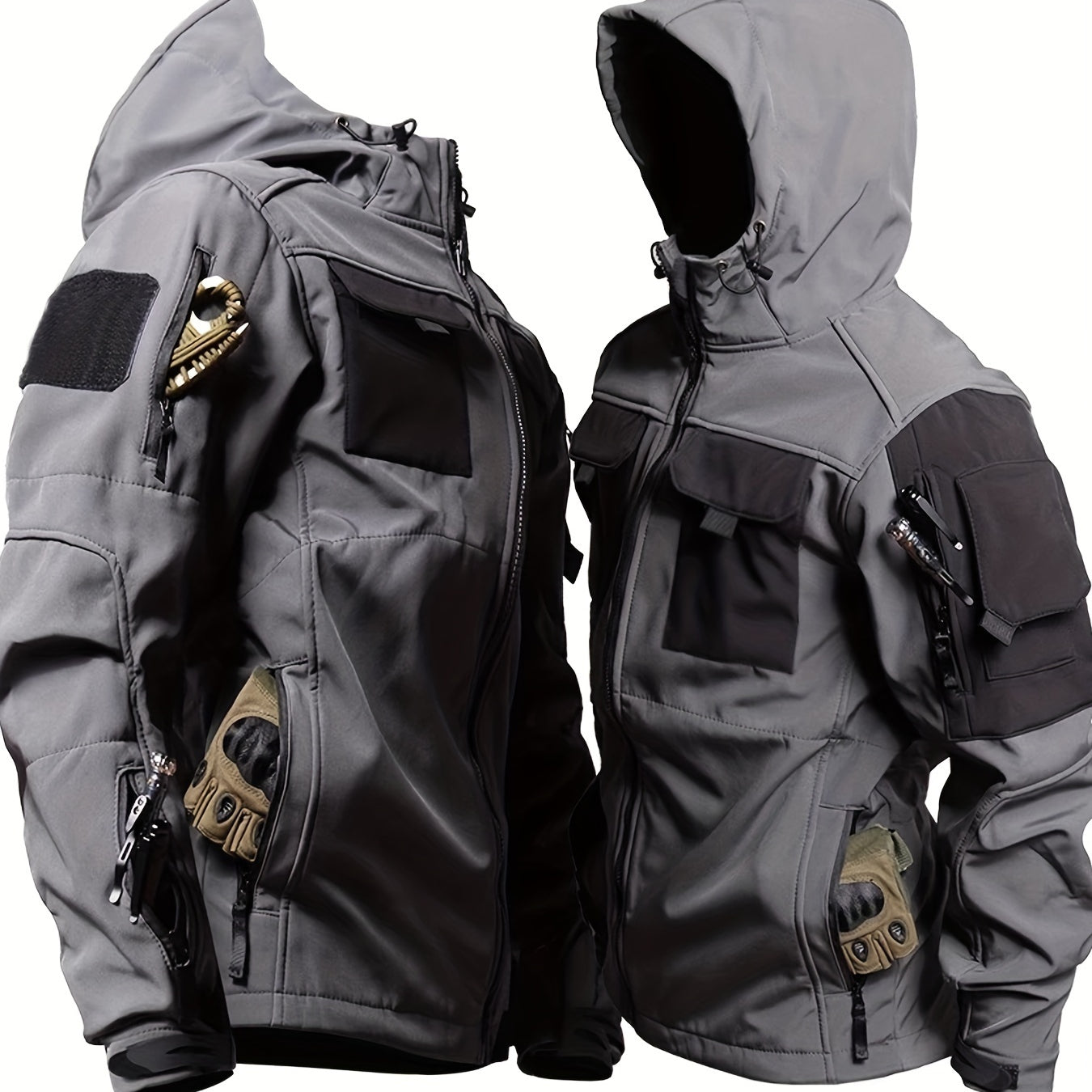 Men’s Tactical Jacket | Outdoor Hooded Multi-Pocket Coat