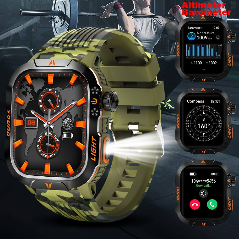 Men’s Sports Hiking Smartwatch | Multifunction Compass and Flashlight