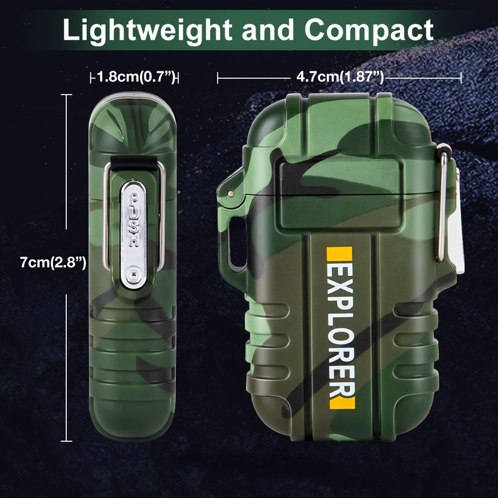 Rechargeable Dual Arc Lighter | Type-C Outdoor Design