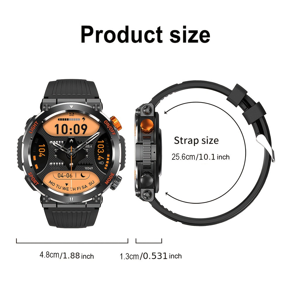 Tactical Smartwatch for Men | LED Light and Compass Function