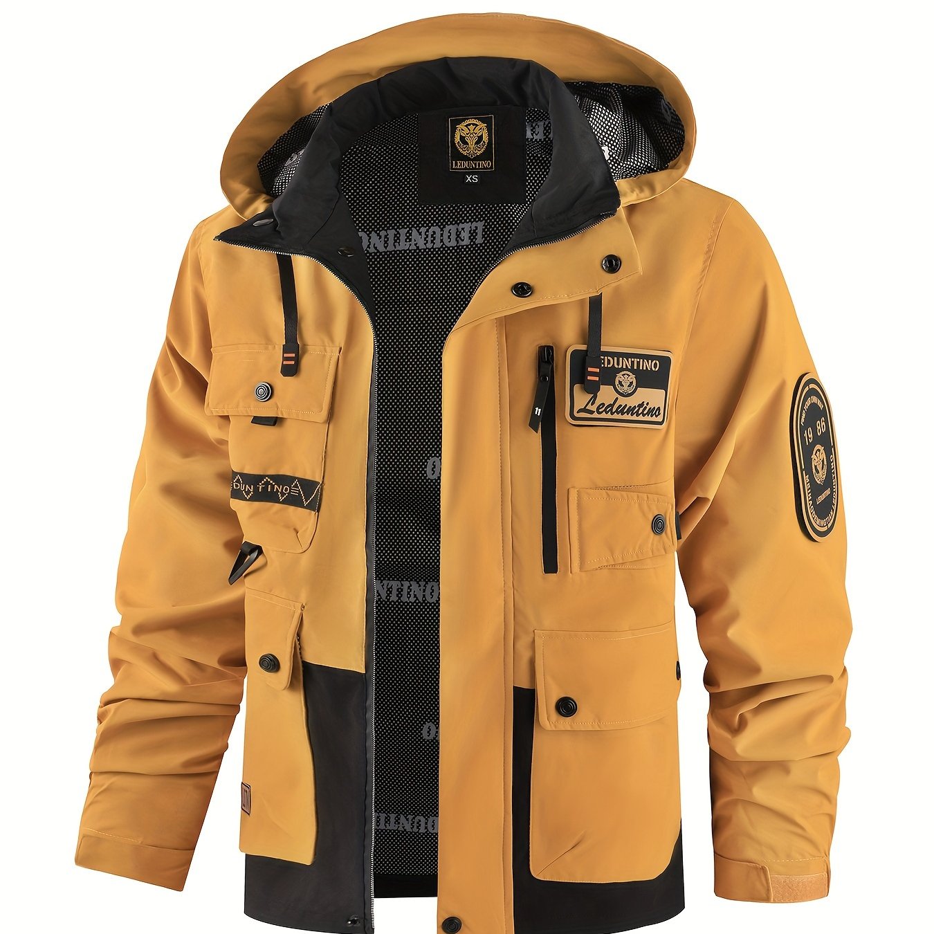 Men’s Hooded Jacket | Multi-Pocket Outdoor Windbreaker