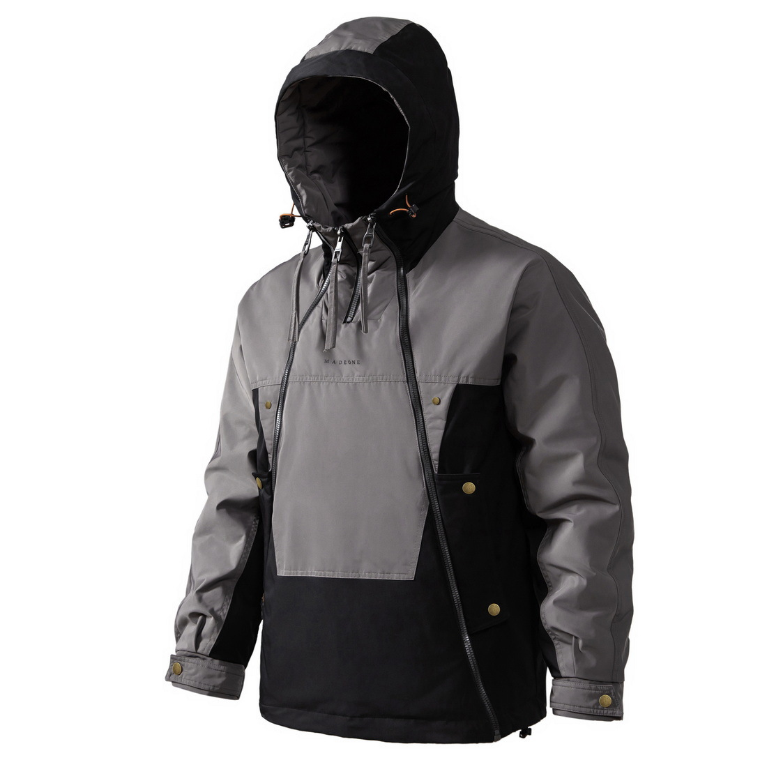 Men’s Winter Zip-Up Jacket with Removable Hood – Padded Coat for Cold Weather